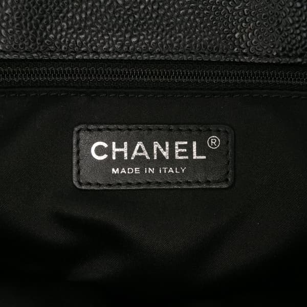 Pre-owned Chanel Caviar Grand Shopping Tote Black