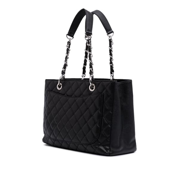 Pre-owned Chanel Caviar Grand Shopping Tote Black