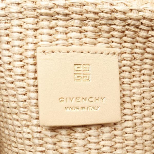 Pre-owned Givenchy Large Raffia G Shopping Tote Brown