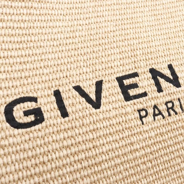 Pre-owned Givenchy Large Raffia G Shopping Tote Brown