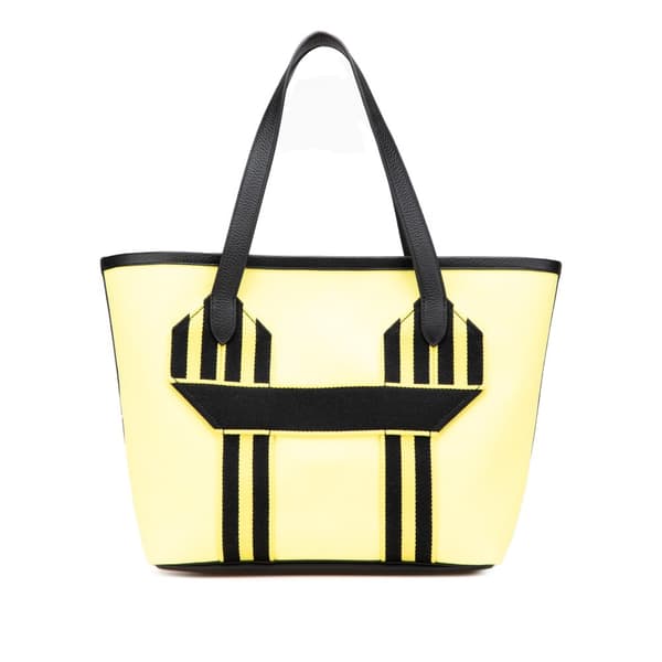 Pre-owned Hermès Toile Pursangle Tote Yellow