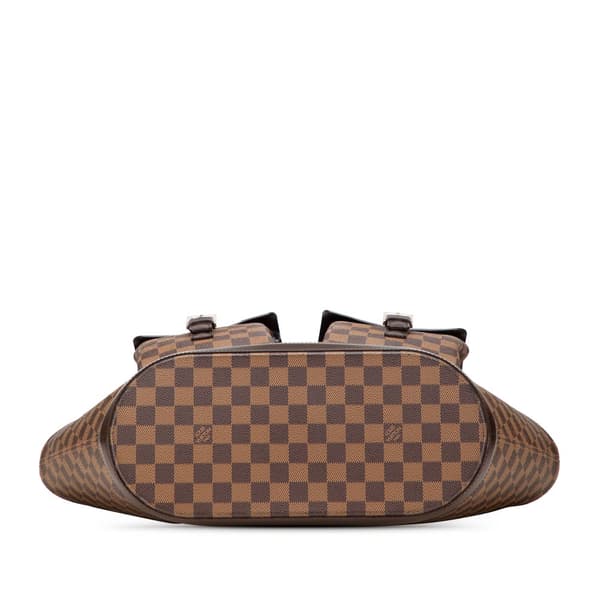 Pre-owned Louis Vuitton Damier Ebene Manosque GM Brown