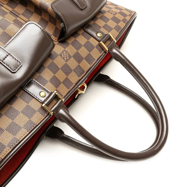 Pre-owned Louis Vuitton Damier Ebene Manosque GM Brown