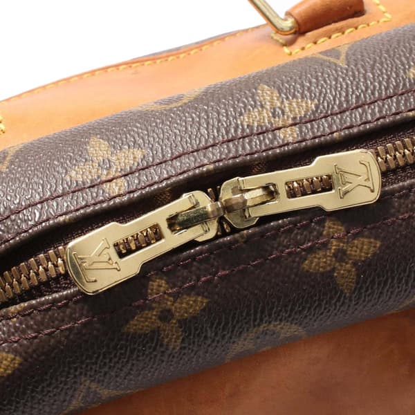 Pre-owned Louis Vuitton LOUIS VUITTON Deauville Bowling Vanity Handbag M47270 Monogram PVC coated canvas leather Brown Used Women