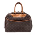 Miniatyrbillede 1 af 10: Pre-owned Louis Vuitton LOUIS VUITTON Deauville Bowling Vanity Handbag M47270 Monogram PVC coated canvas leather Brown Used Women