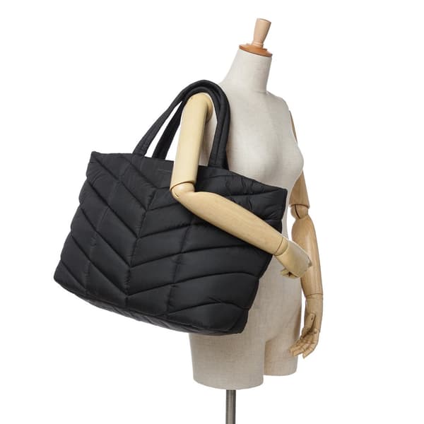 Pre-owned Saint Laurent Nylon Puffer Tote Black