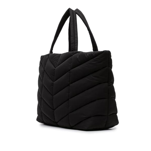 Pre-owned Saint Laurent Nylon Puffer Tote Black
