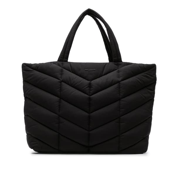 Pre-owned Saint Laurent Nylon Puffer Tote Black