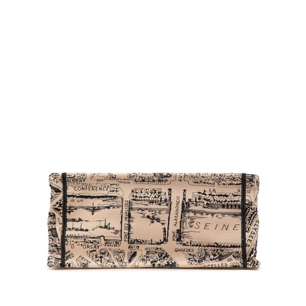 Pre-owned Dior Medium Embroidered Canvas Plan de Paris Book Tote Brown