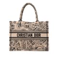 Miniatyrbilde 1 av 9: Pre-owned Dior Medium Embroidered Canvas Plan de Paris Book Tote Brown