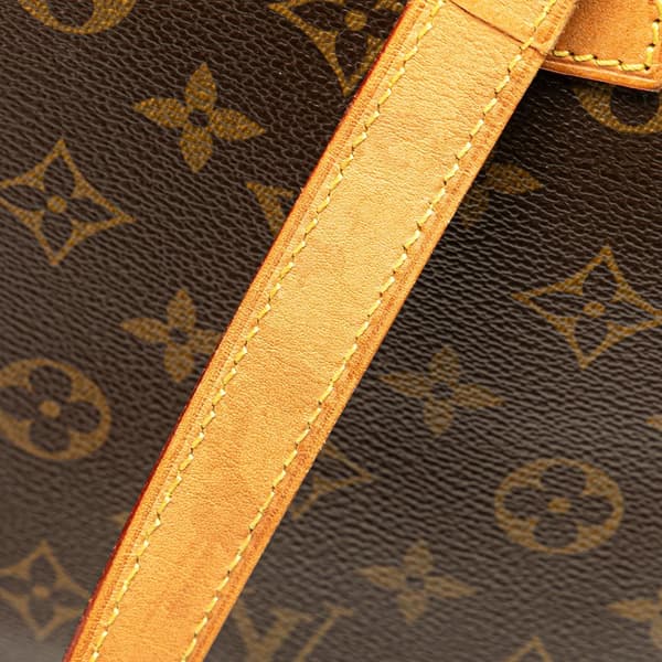 Pre-owned Louis Vuitton Monogram Cabas Mezzo Brown