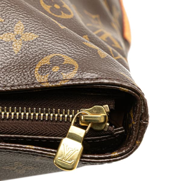 Pre-owned Louis Vuitton Monogram Cabas Mezzo Brown
