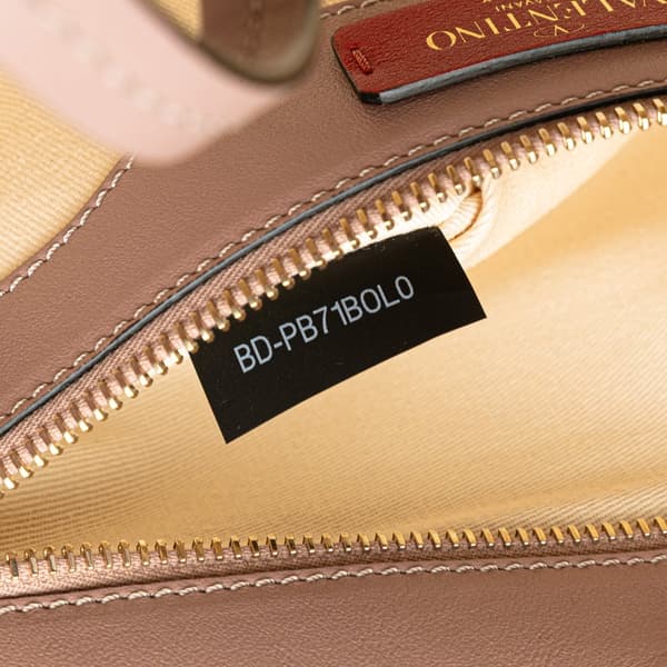 Pre-owned Valentino Leather Rockstud Tote Pink