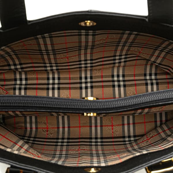 Pre-owned Burberry Leather Tote Black