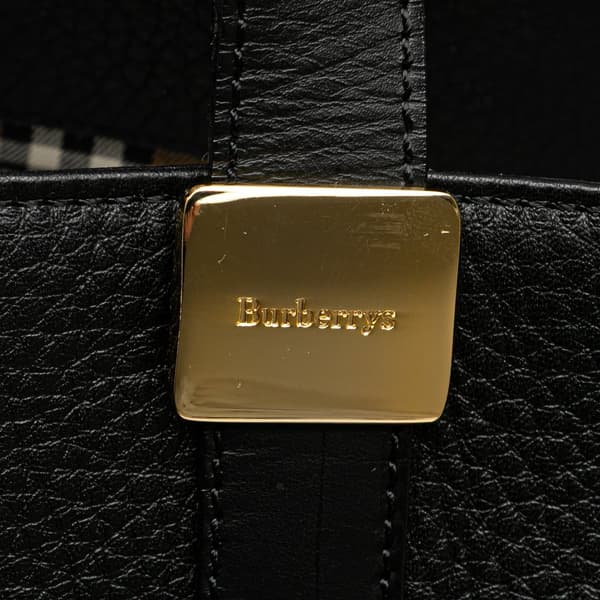 Pre-owned Burberry Leather Tote Black