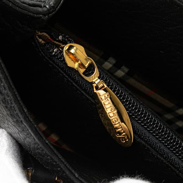 Pre-owned Burberry Leather Tote Black