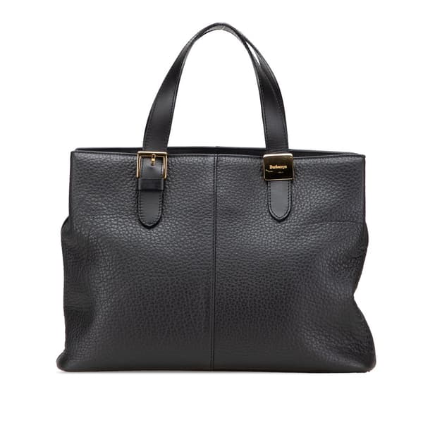Pre-owned Burberry Leather Tote Black