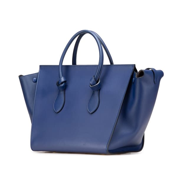 Pre-owned Celine Medium Smooth Calfskin Tie Knot Tote Blue