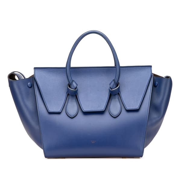 Pre-owned Celine Medium Smooth Calfskin Tie Knot Tote Blue