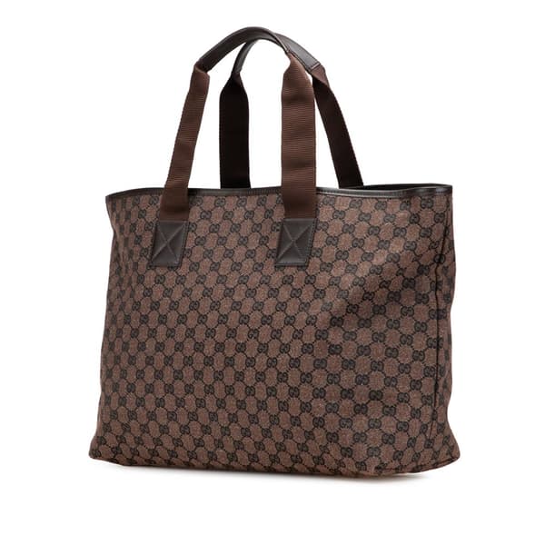 Pre-owned Gucci GG Canvas Tote Brown