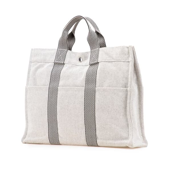Pre-owned Hermès Canvas Fourre Tout MM Gray