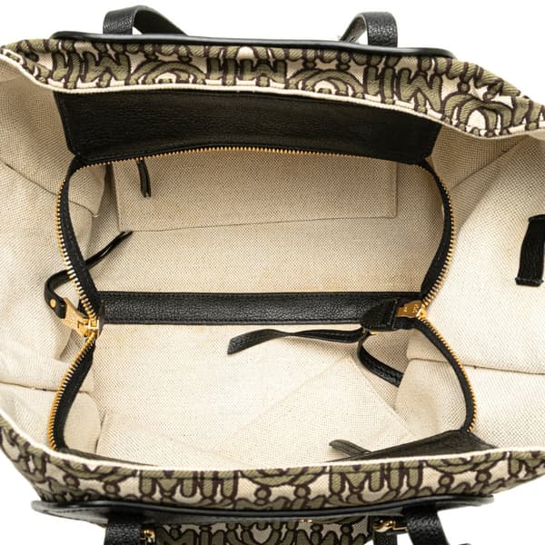 Pre-owned Miu Miu Canvas Monogram Tote Brown