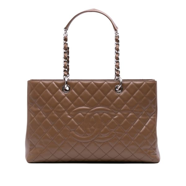 Pre-owned Chanel Caviar Grand Shopping Tote XL Brown