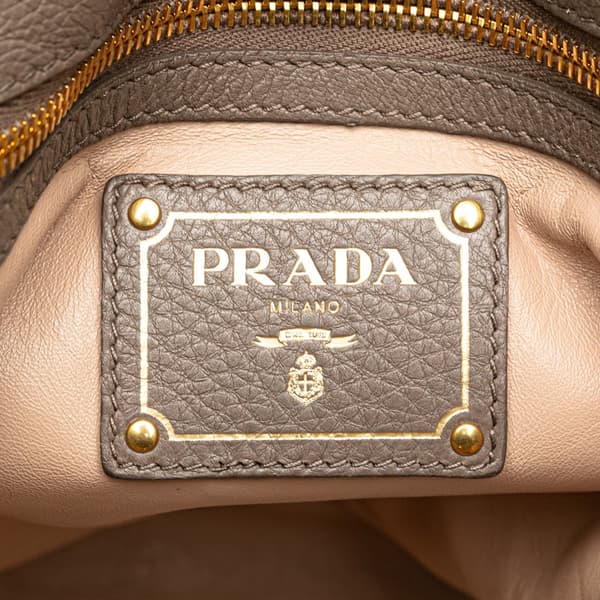 Pre-owned Prada Cervo Tote Brown