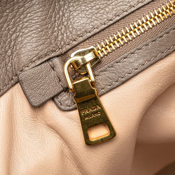 Pre-owned Prada Cervo Tote Brown