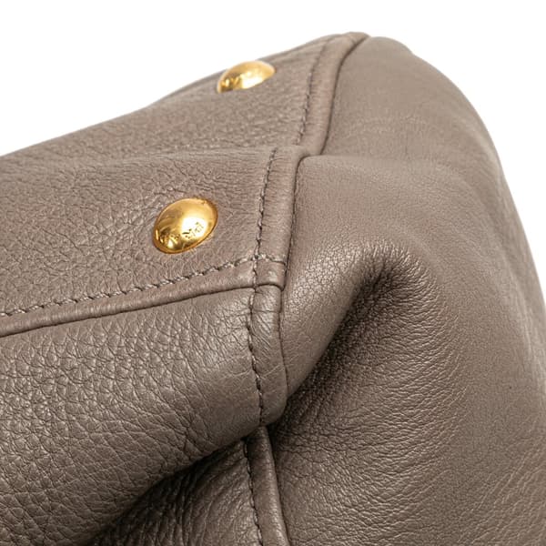 Pre-owned Prada Cervo Tote Brown