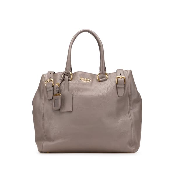 Pre-owned Prada Cervo Tote Brown