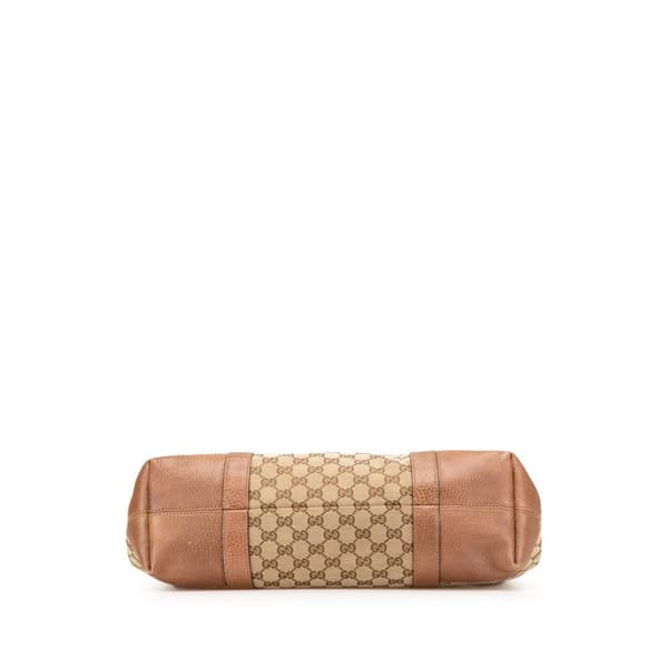 Pre-owned Gucci GG Canvas Miss GG Tote Brown