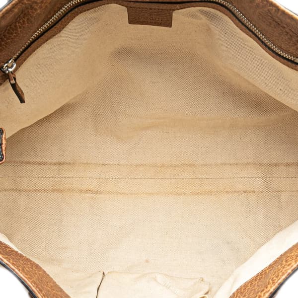 Pre-owned Gucci GG Canvas Miss GG Tote Brown