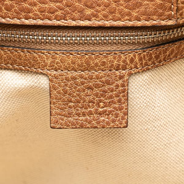 Pre-owned Gucci GG Canvas Miss GG Tote Brown
