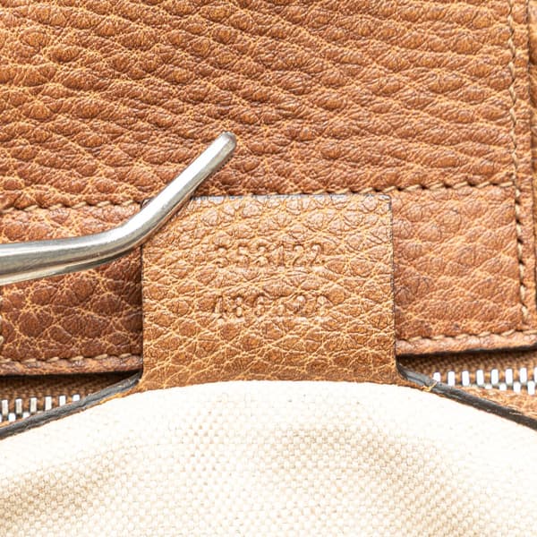 Pre-owned Gucci GG Canvas Miss GG Tote Brown