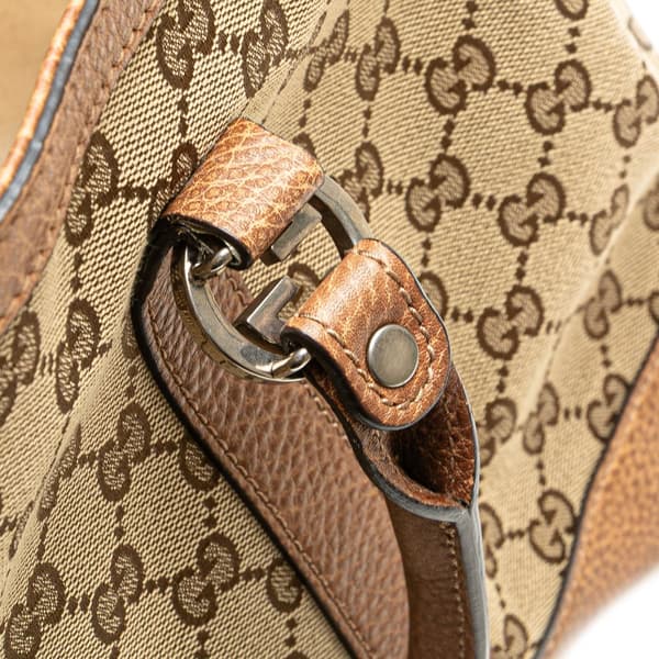 Pre-owned Gucci GG Canvas Miss GG Tote Brown