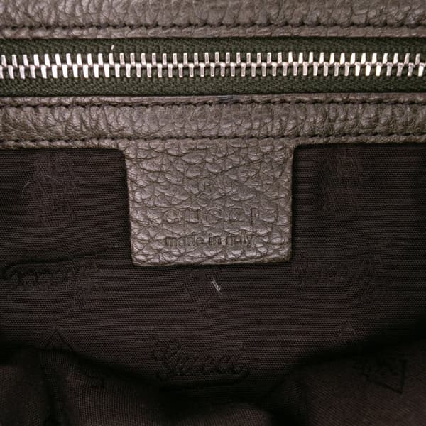 Pre-owned Gucci Large GG Canvas Bamboo Libeccio Tote Brown