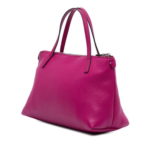Pre-owned Gucci Kids Mini Leather Soho Tote Pink