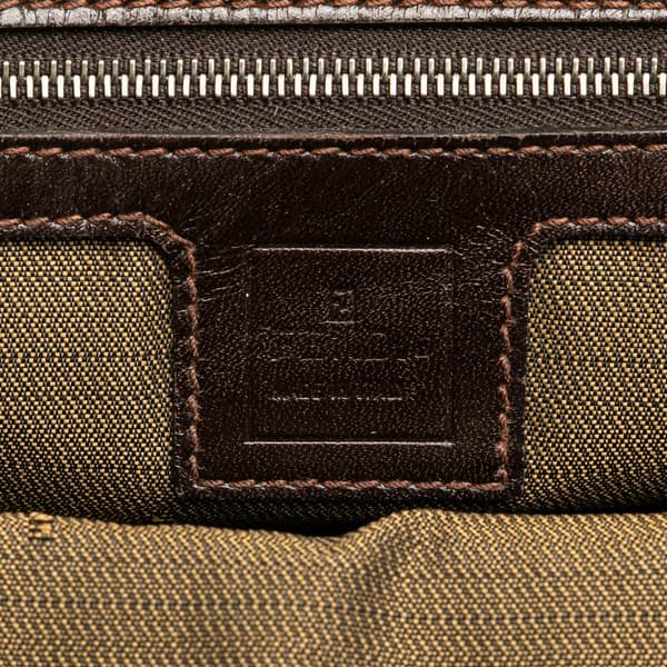 Pre-owned Fendi Small Zucca Canvas Twins Tote Brown