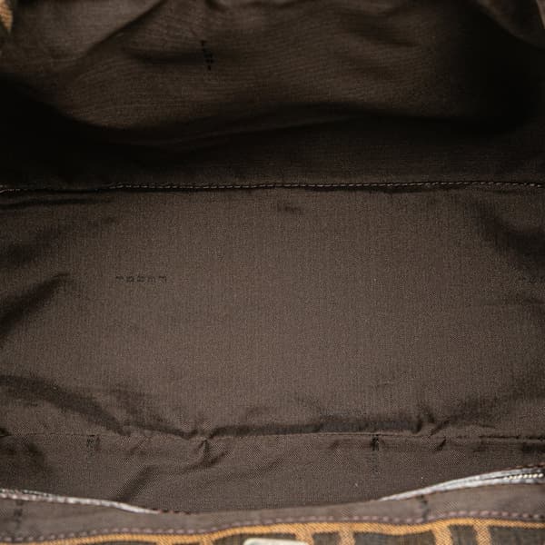 Pre-owned Fendi Small Zucca Canvas Twins Tote Brown