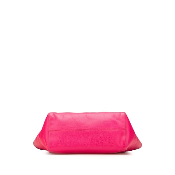 Pre-owned Gucci Medium Leather Swing Tote Pink