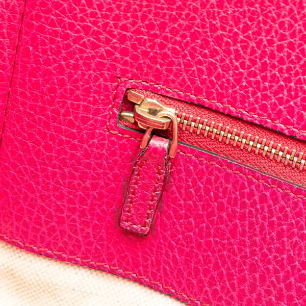 Pre-owned Gucci Medium Leather Swing Tote Pink