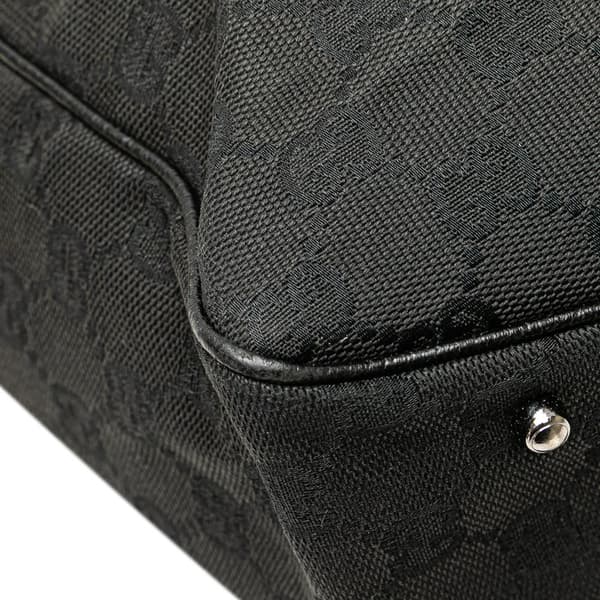 Pre-owned Gucci GG Canvas Tote Black