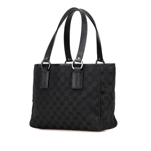 Pre-owned Gucci GG Canvas Tote Black