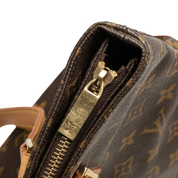 Pre-owned Louis Vuitton Monogram Cabas Piano Brown