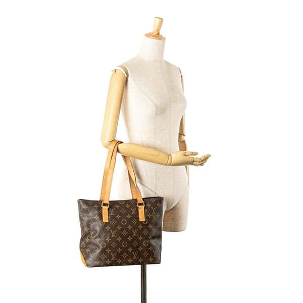 Pre-owned Louis Vuitton Monogram Cabas Piano Brown