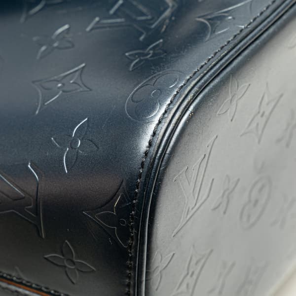 Pre-owned Louis Vuitton Monogram Mat Stockton Blue