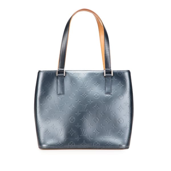 Pre-owned Louis Vuitton Monogram Mat Stockton Blue
