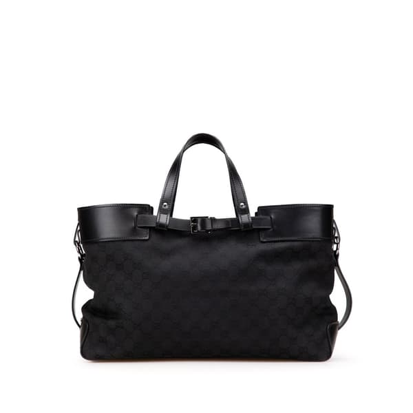 Pre-owned Gucci GG Canvas Tote Black