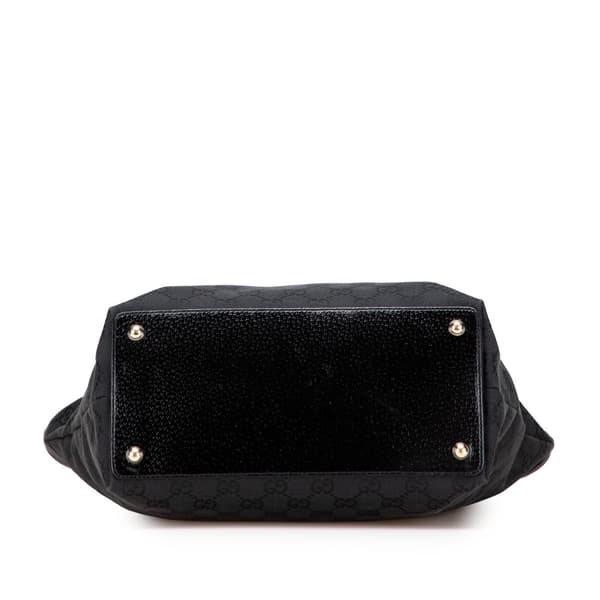Pre-owned Gucci GG Canvas Eclipse Tote Black
